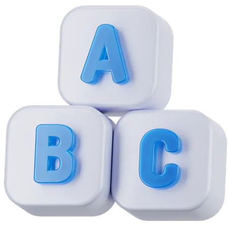 ABC-Block  3D Icon