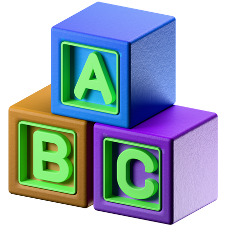 ABC 블록  3D Icon