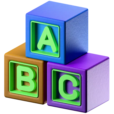 ABC 블록  3D Icon