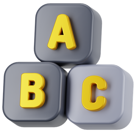 Bloc abc  3D Icon