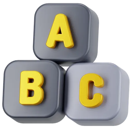 Bloc abc  3D Icon