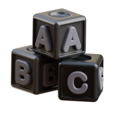 Bloc abc  3D Icon