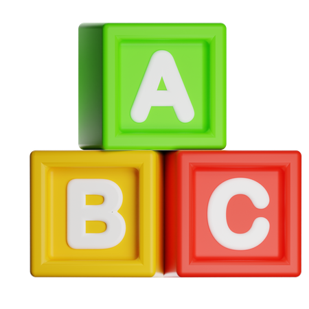 Abc Block  3D Icon