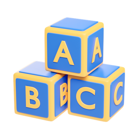 Abc Block  3D Icon