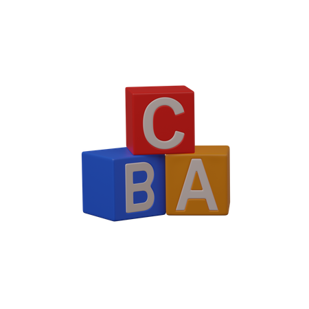 Abc Block  3D Icon