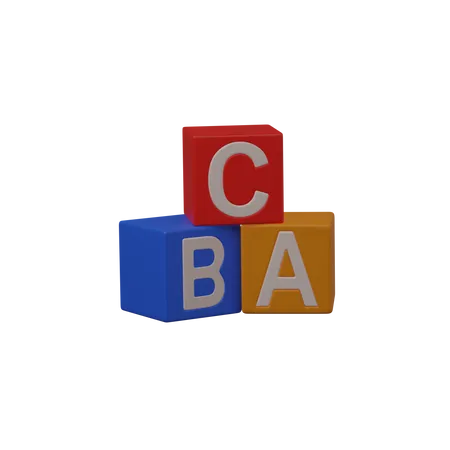 Abc Block  3D Icon