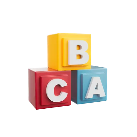 Abc Block  3D Icon