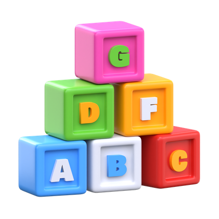 Abc Block  3D Icon