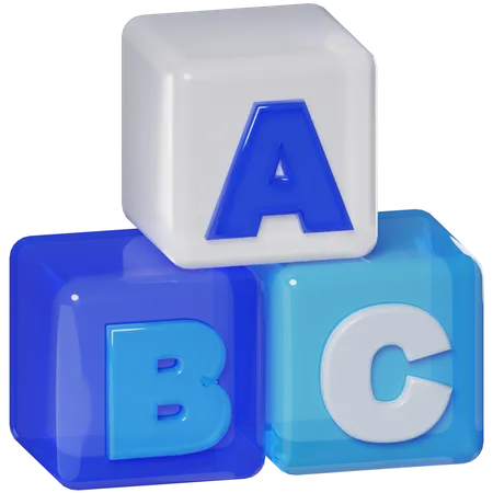 ABC Block  3D Icon