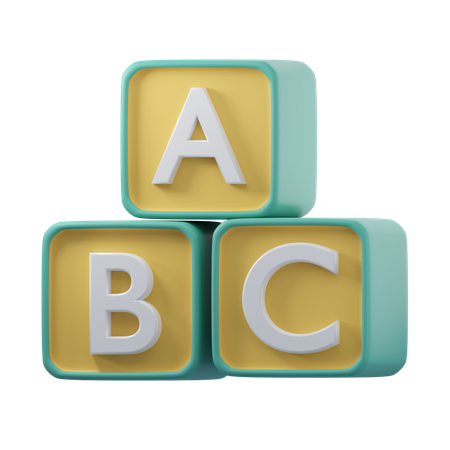 Abc Block  3D Icon