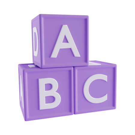 Abc Block  3D Icon