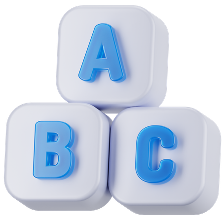 ABC Block  3D Icon
