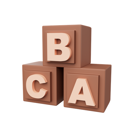 Abc Block  3D Icon