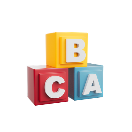 Abc Block  3D Icon