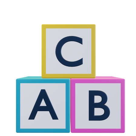 Abc Block  3D Illustration