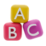 3d abc block emoji