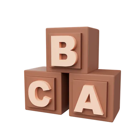 Abc Block  3D Icon