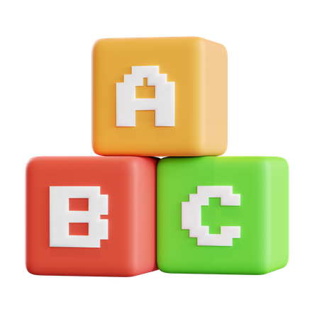 Abc Blocks  3D Icon