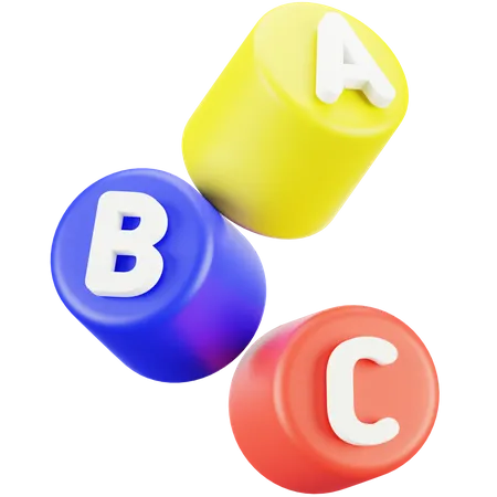 Abc Blocks  3D Icon