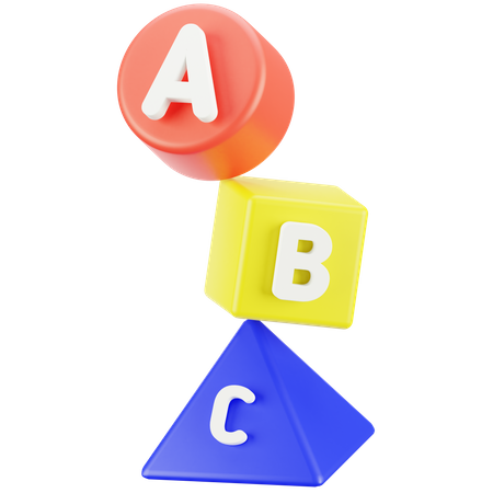 Abc Blocks  3D Icon