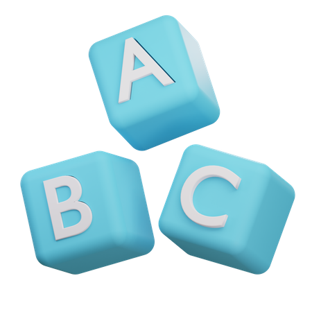 Abc Blocks  3D Icon