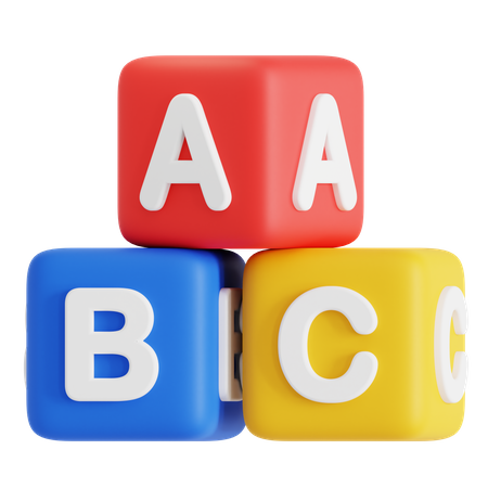 Abc Blocks  3D Icon