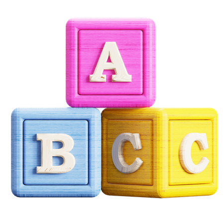 Abc Blocks  3D Icon