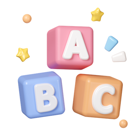 Abc Blocks  3D Icon