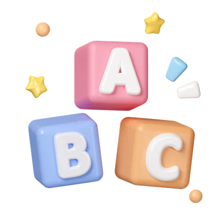 Abc Blocks  3D Icon