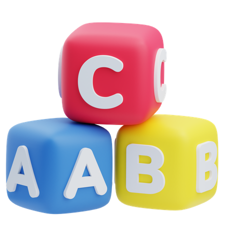 Abc Blocks  3D Icon