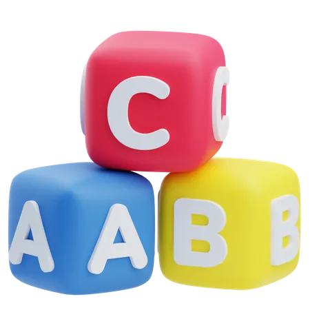 Abc Blocks  3D Icon