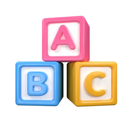 Abc Blocks  3D Icon