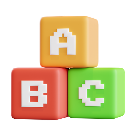 Abc Blocks  3D Icon