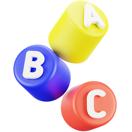 Abc Blocks  3D Icon