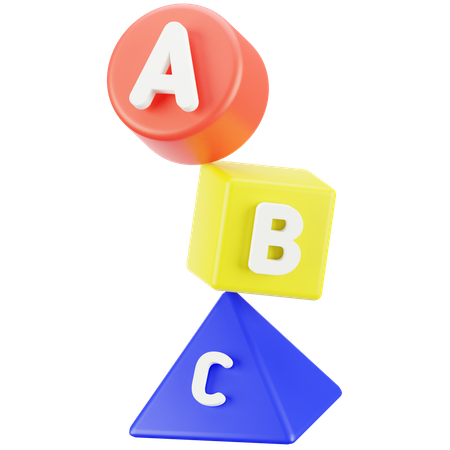 Abc Blocks  3D Icon