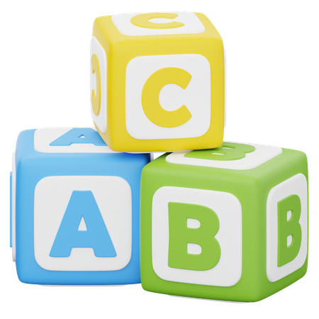 Abc Blocks  3D Icon
