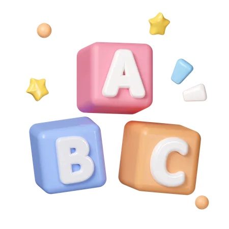 3 D ABC Blocks Connecting Jigsaw Puzzle Symbol Of Business Teamwork And Baby Kid Intelligence Development Concept 3 D Rendering Illustration Clipping Path Of Each Element Included 3D Icon