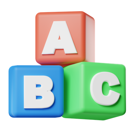 ABC Blocks  3D Icon