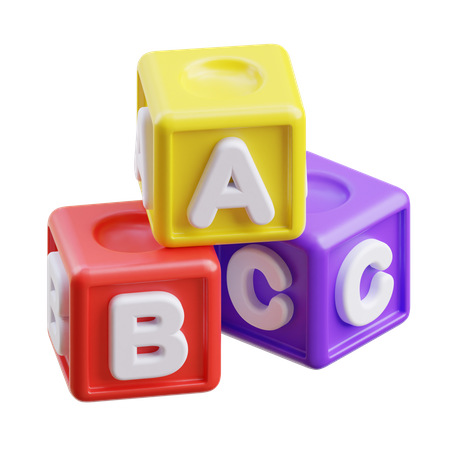 Bloco abc  3D Icon