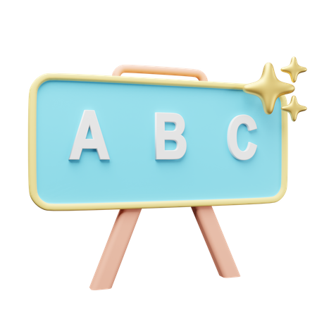 Abc Board 3D Icon