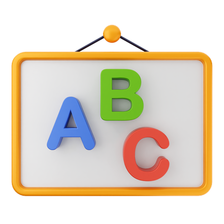 ABC-Board-Bildung  3D Icon