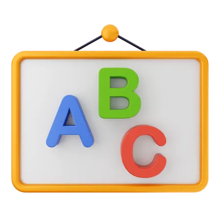 ABC-Board-Bildung  3D Icon