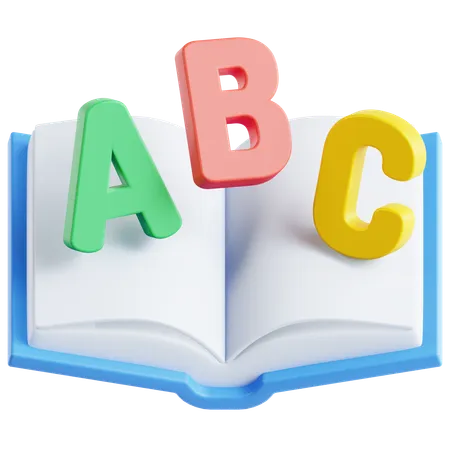 ABC Book 3 D Icon 3D Icon