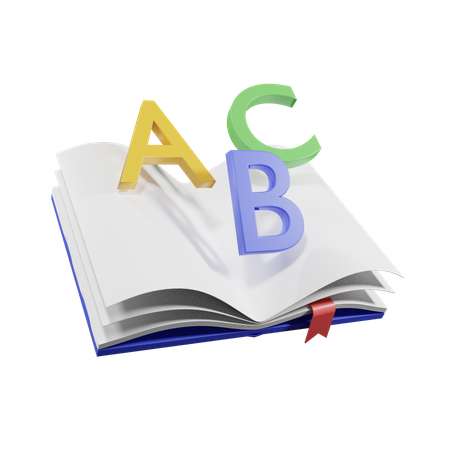 ABC-Buch  3D Illustration