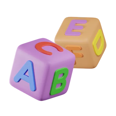 Cubo abc  3D Icon
