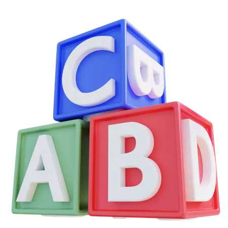 Cubo abc  3D Icon