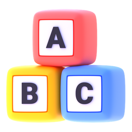 Cubo abc  3D Icon