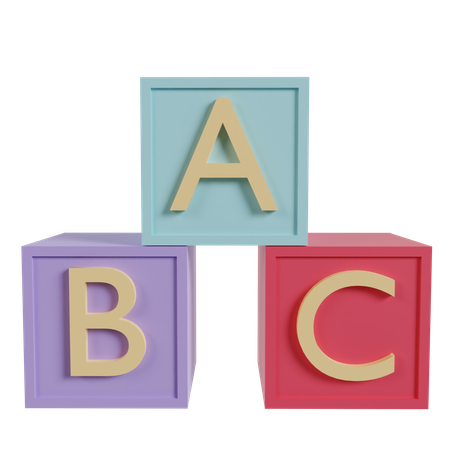 Cubos abc  3D Icon