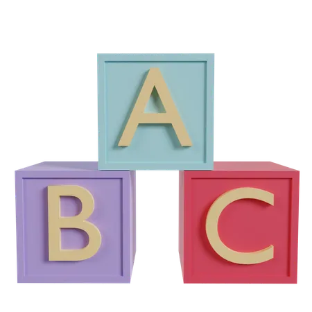 Cubos abc  3D Icon