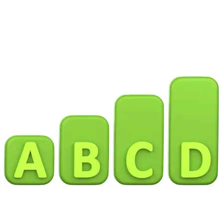 Gráfico abc  3D Icon